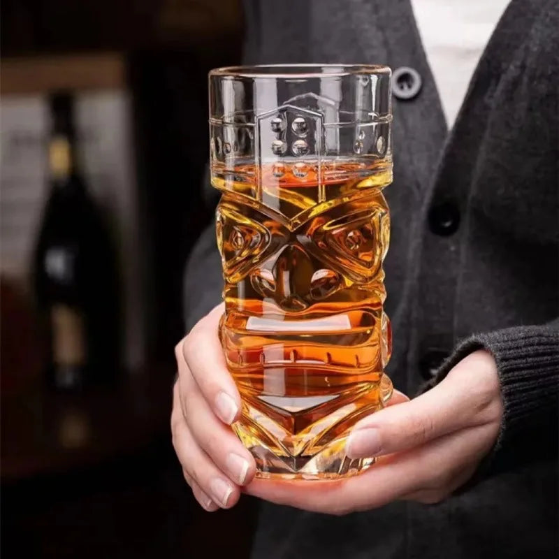 Kristallglas Bar Tiki Cocktail Tasse mit einzigartigem Design