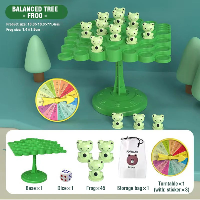 Spielerisch Mathe lernen: Frosch Balance Baum Spielzeug für Kinder ab 3 Jahren