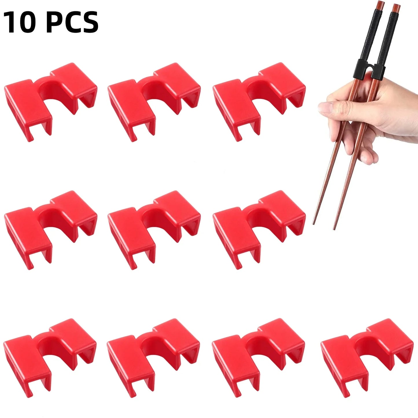 8-10PCS Japanische Essstäbchen Trainer mit Scharnier und Stecker