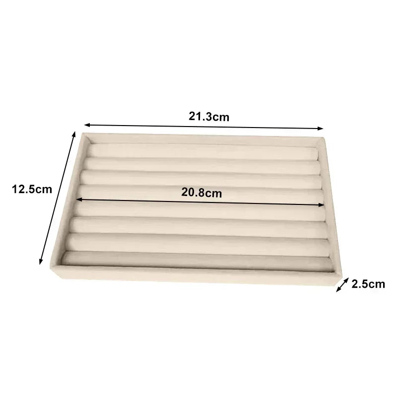 Samt Organizer Schmuckbox mit Schubladen für Ohrringe Armbänder Ringe