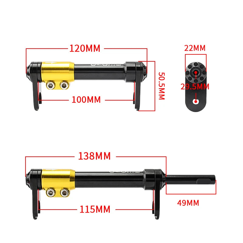 MUQZI Easy Wheels Teleskopverlängerungsstange für Brompton Faltrad-Yabubest - Home & More