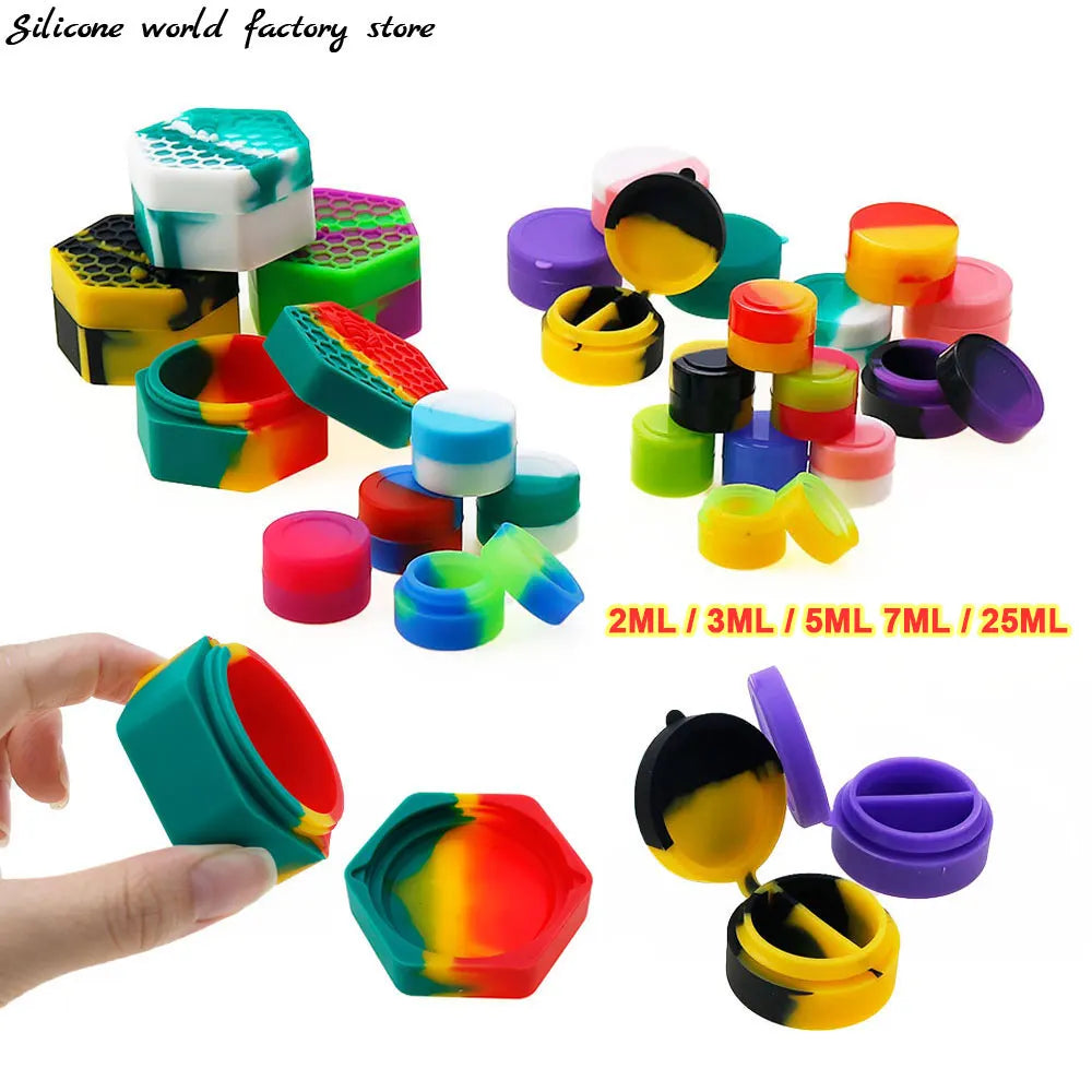 Tragbarer Silikonbehälter 25 ml für Öl Wachs Kosmetik Aufbewahrung