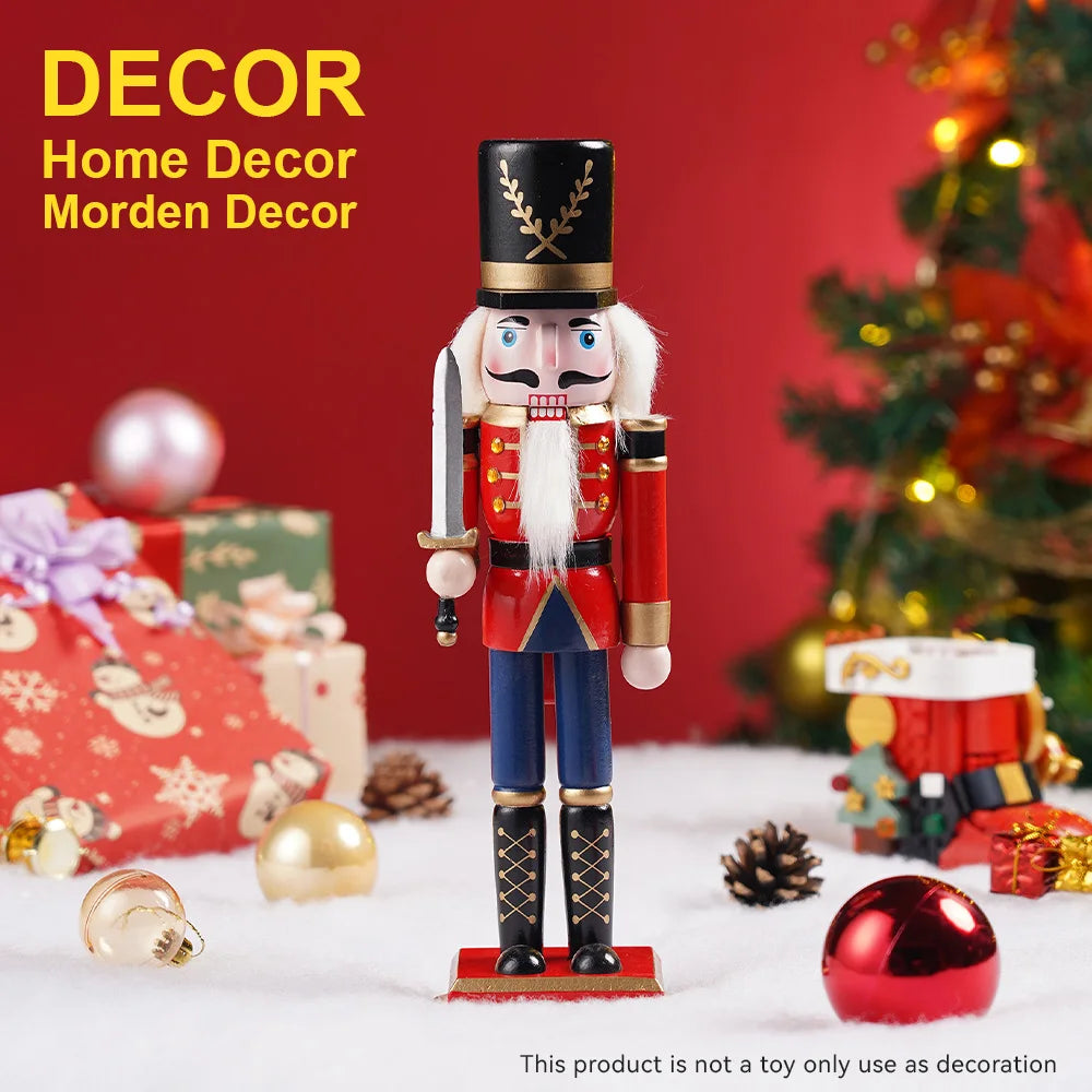 30 cm Holz Nussknacker Marionette Soldat Dekoration