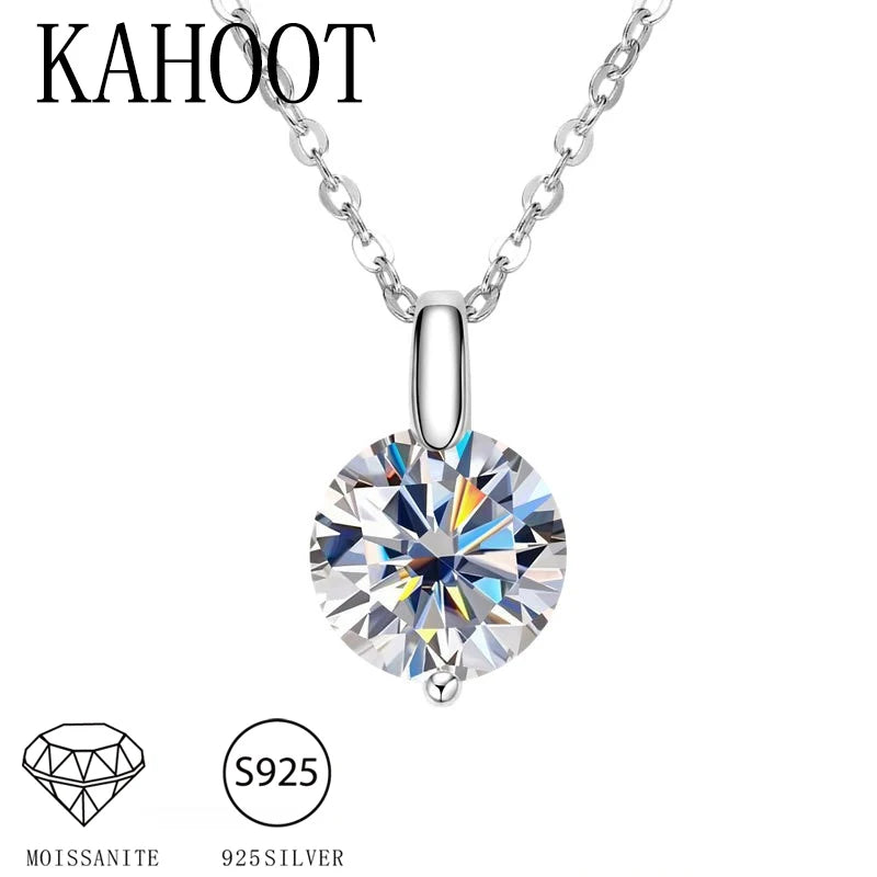 Modische 925 Silber Moissanit Halskette für Paare und Frauen