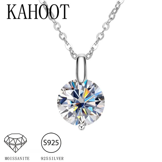 Modische 925 Silber Moissanit Halskette für Paare und Frauen