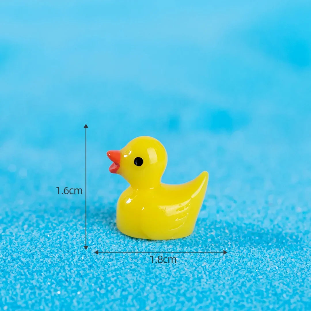 200 Mini-Harz-Enten in Gelb für Gartenhandwerk und Landschaftsgestaltung