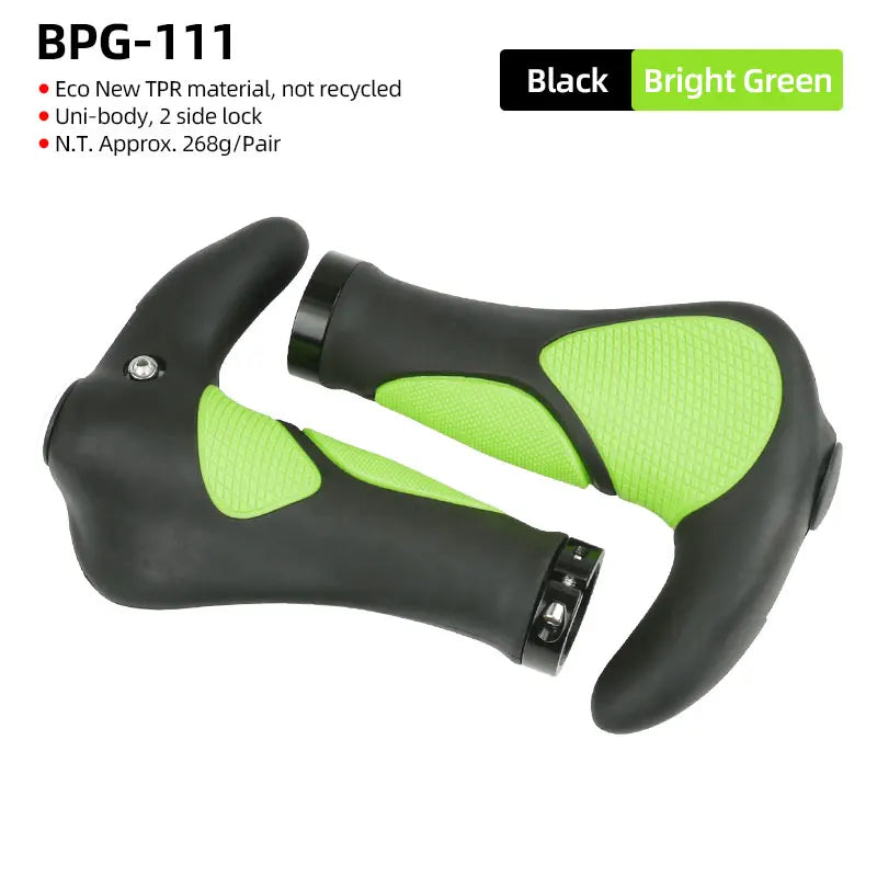 Ergonomische MTB Fahrradgriffe Schwarz-Grau, Profi Grip - Komfort, 1 Paar