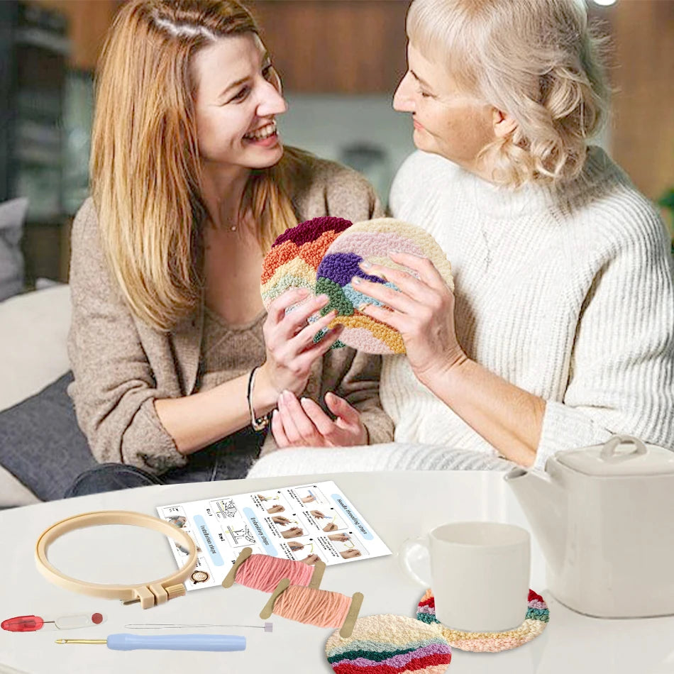 Niedliches 6 Muster Stanznadel Untersetzer Set für Anfänger