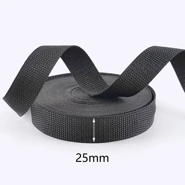 10 m Polyester Gurtband schwarz 20-100 mm Meterware Nähzubehör