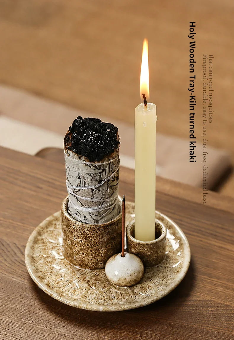 Multifunktionaler Keramik Räuchergefäßhalter 4 in 1