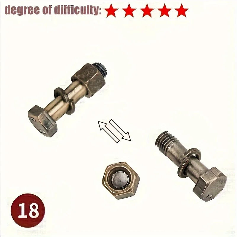 Herausforderndes 3D Metall-Puzzlespiel für Konzentration und Logik