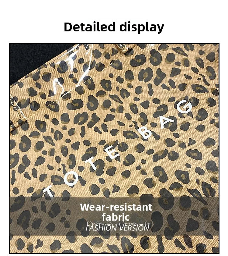 Leichte Damenhandtasche mit großem Fassungsvermögen im Leopardenmuster