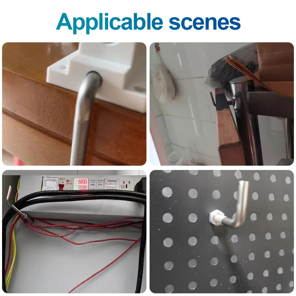 L-förmige Schraubhaken Stahl verzinkt verschiedene Größen 20 Stück