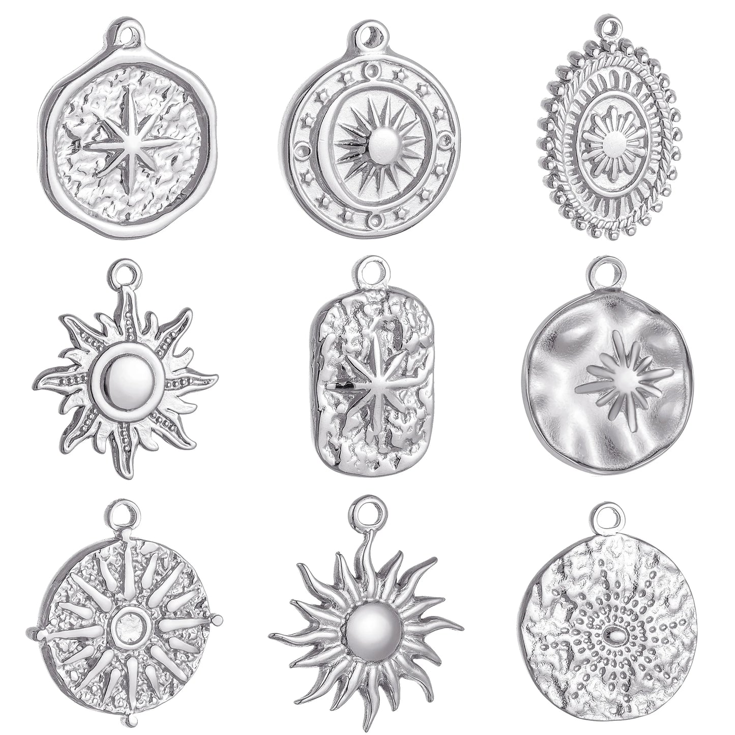 Edelstahl Charms Anhänger Set für DIY Schmuckgestaltung