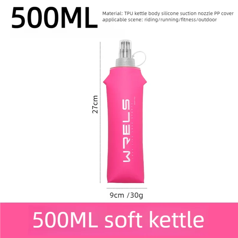 Faltbare TPU Wasserflasche 500ml BPA-frei für Outdoor Sport - Wandern