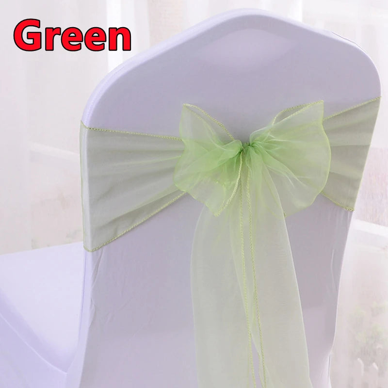 Elegante Organza Stuhlschärpen für Hochzeitsdekoration