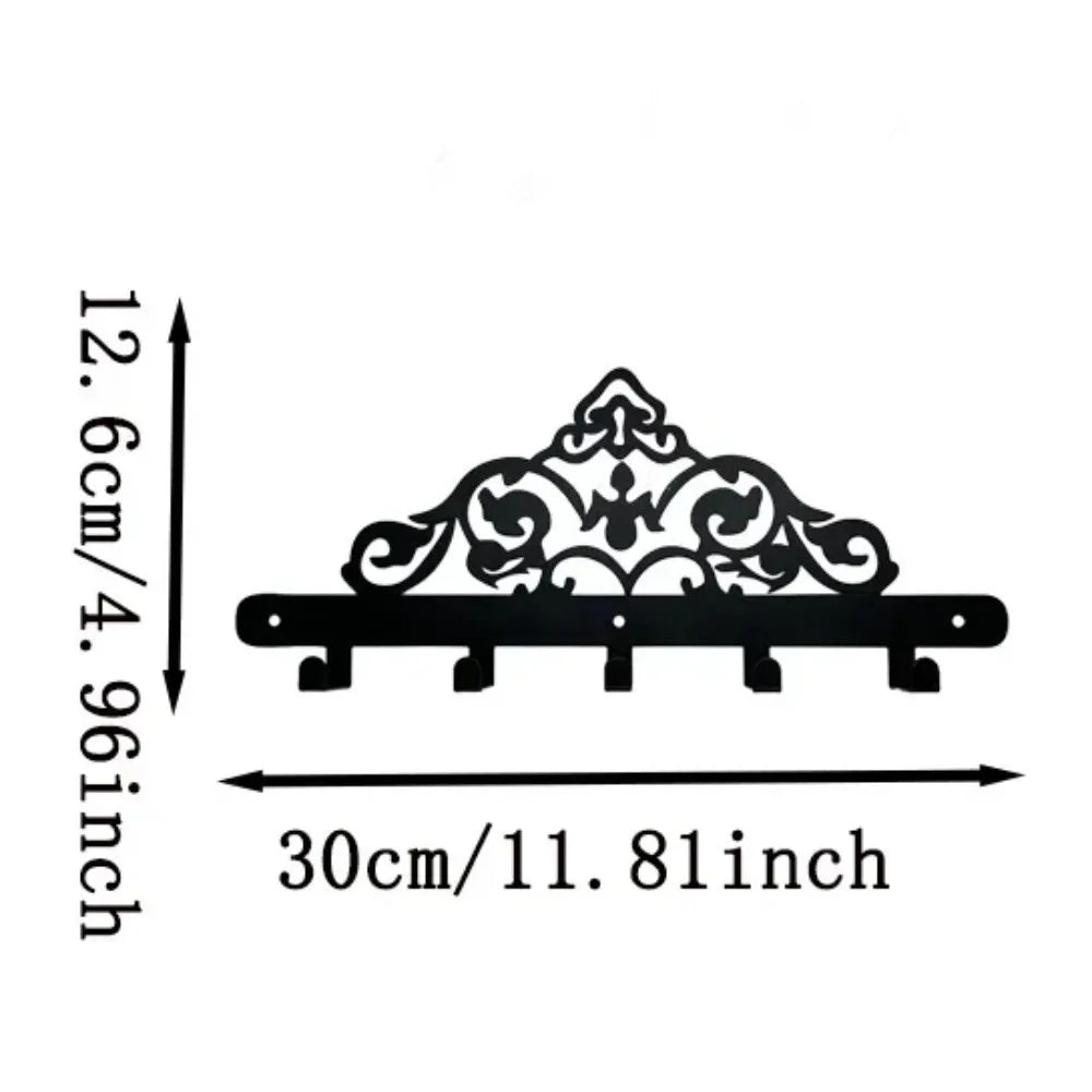 Stilvoller Schlüssel-Organizer aus Metall für Wandmontage