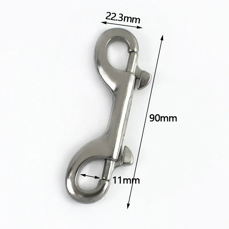 Robuster Edelstahl Karabinerhaken Doppelt für Leine, Tasche, Schlüssel 1-3 Stk.