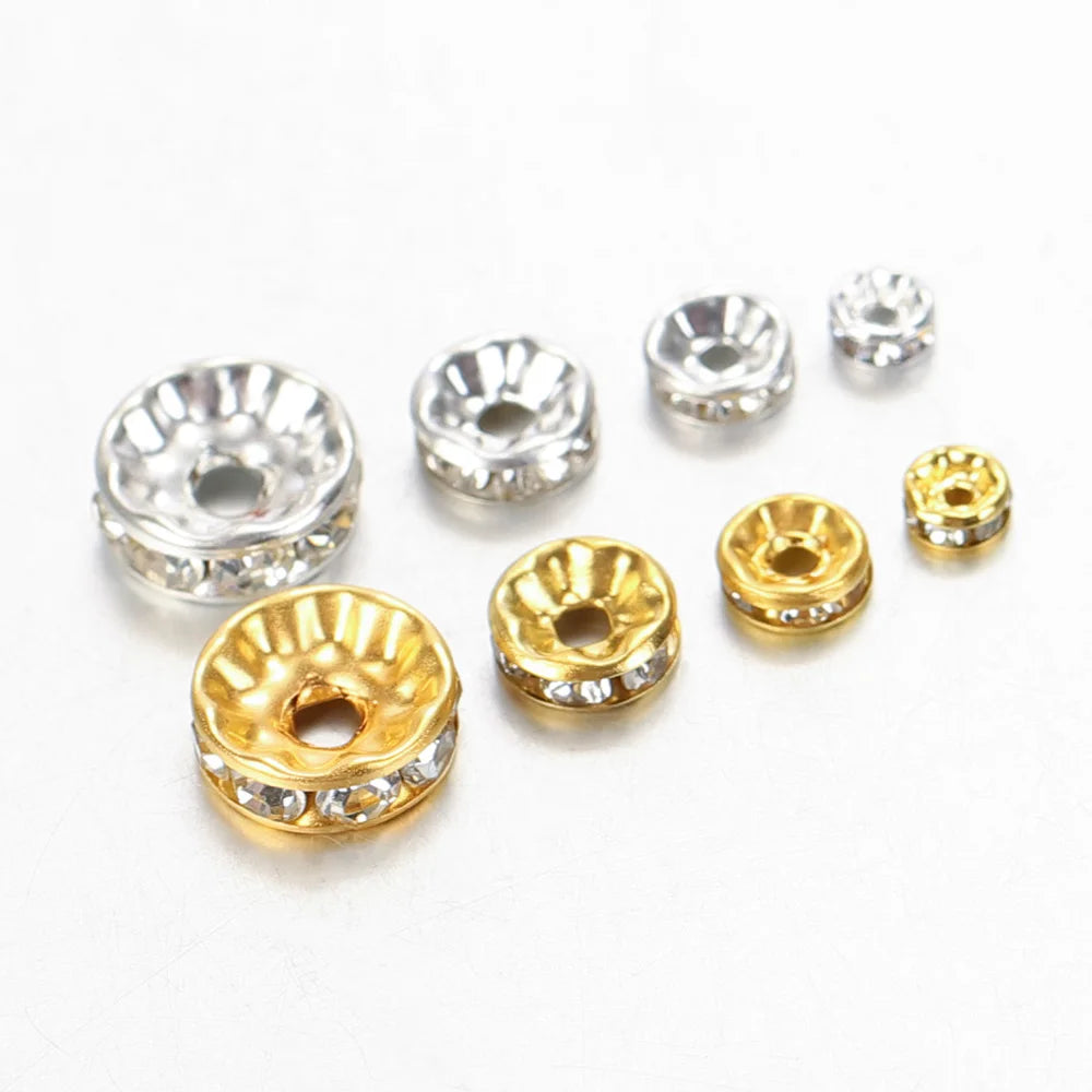 100 Strass-Abstandsperlen für DIY-Schmuck, 4–10 mm-Yabubest - Home & More