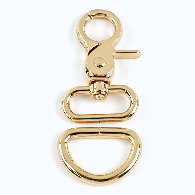 2-5 Sets Metall-Taschenschnallen 20-32mm Karabiner D-Ring Gurtbandhaken