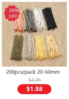 100 teiliges Set Edelstahl Auge Pins in verschiedenen Größen für Schmuckherstellung-Yabubest - Home & More