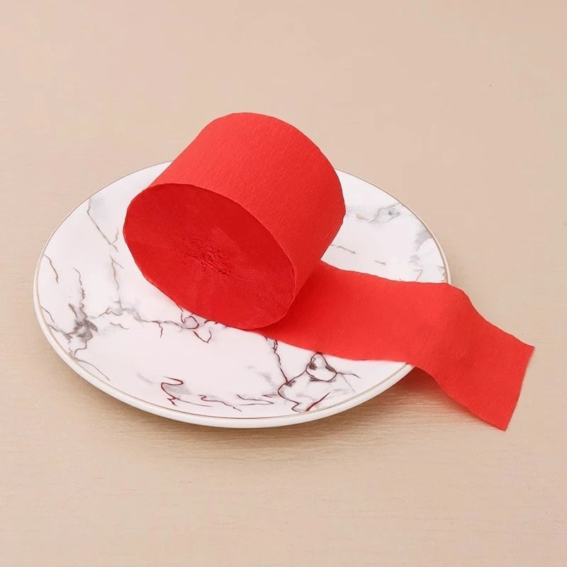 25m Crêpe Papier Streamer 4.5cm für DIY Deko und Blumen Basteln