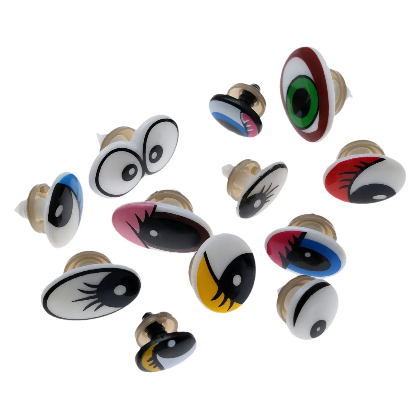 10 Kunststoff Sicherheitsaugen mit Unterlegscheiben für DIY Puppen Spielzeug