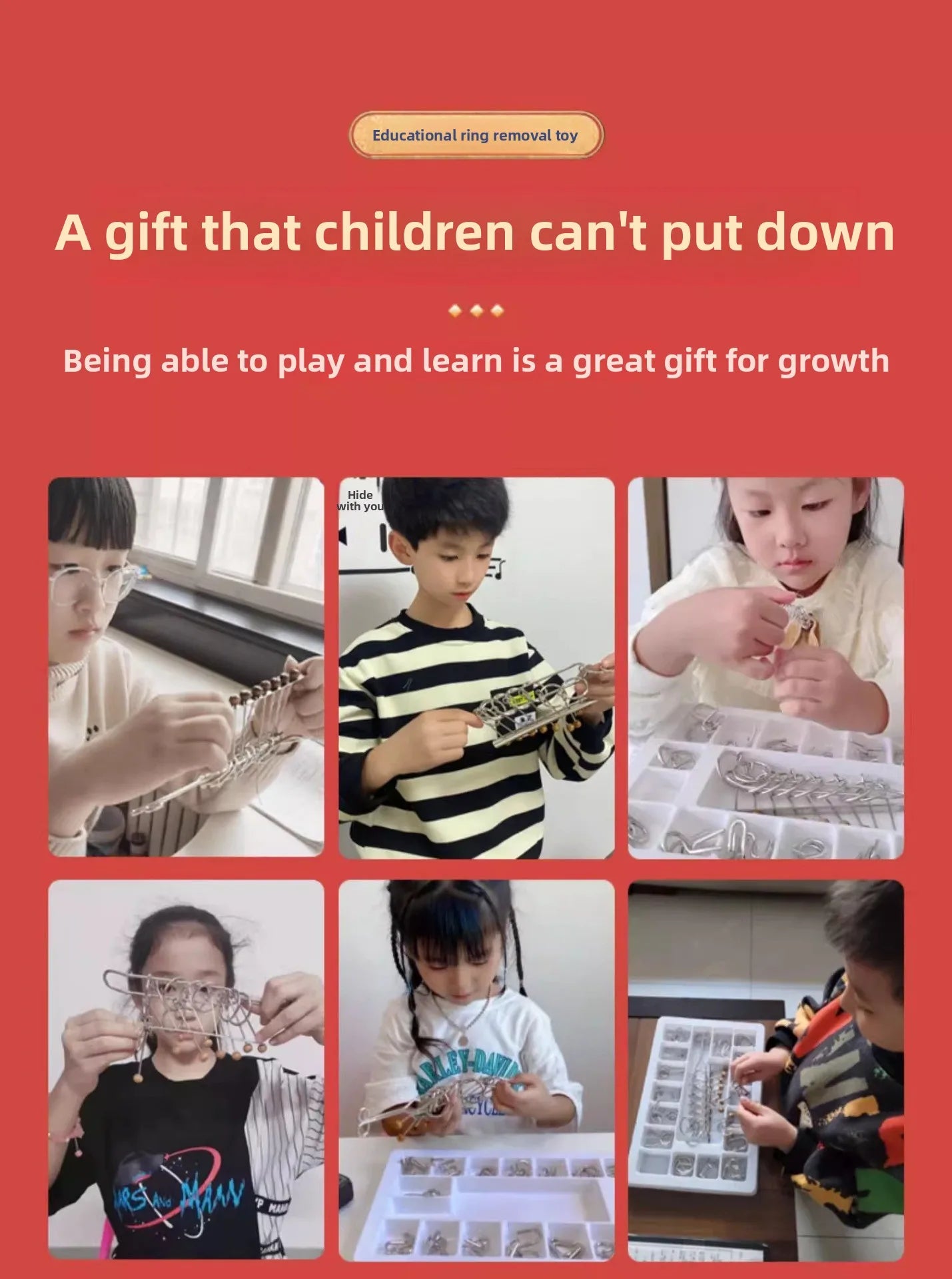 Komplettes Lernspielzeug Set mit 24 Teilen und intelligentem Schloss