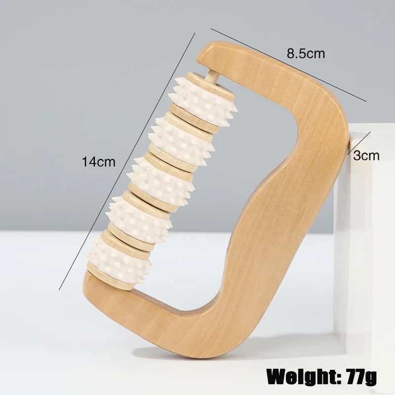 Holz Massageroller für Muskelentspannung – Nacken, Rücken, Beine - Körper
