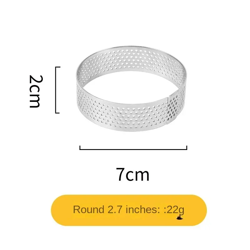 Perforierter Tartering für perfekte Obst Mousse Kuchen & Desserts
