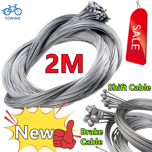 2M Fahrrad Brems- - Schaltzug Set – MTB - Rennrad Bremsleitung - Schaltkabel