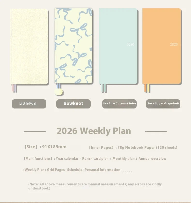 Wochenplaner 2026 Taschenformat – Wochenplan Notizbuch-Yabubest - Home & More