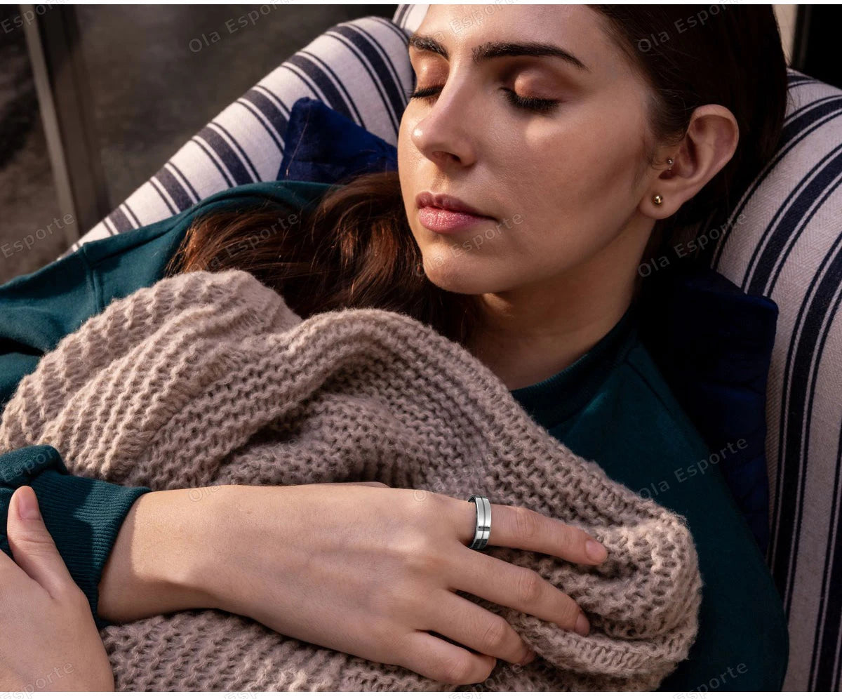 Wasserdichter Smart Ring mit Herzfrequenz und Blutdruck Sensor