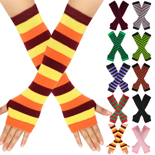 Damen lange Strickhandschuhe fingerlos für Wärme und Flexibilität