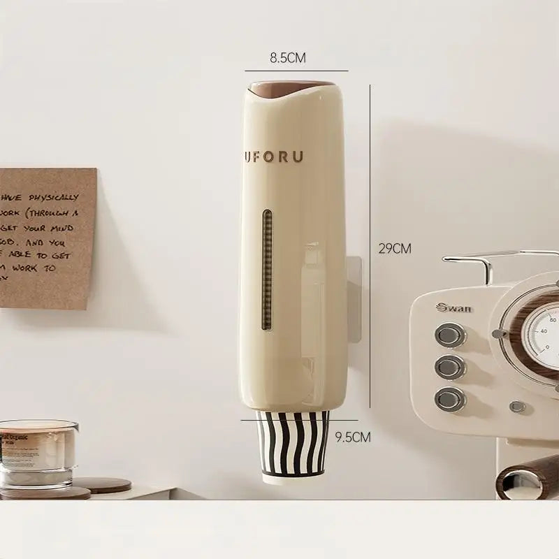 Wandmontierter Einweg Becherabzieher für Haushalt und Wasserspender