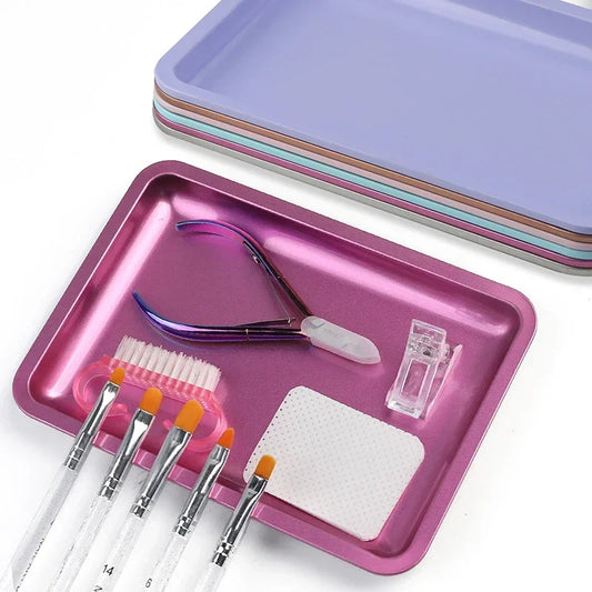 Edelstahl Kosmetik Ablage für Maniküre und Nail Art Werkzeuge
