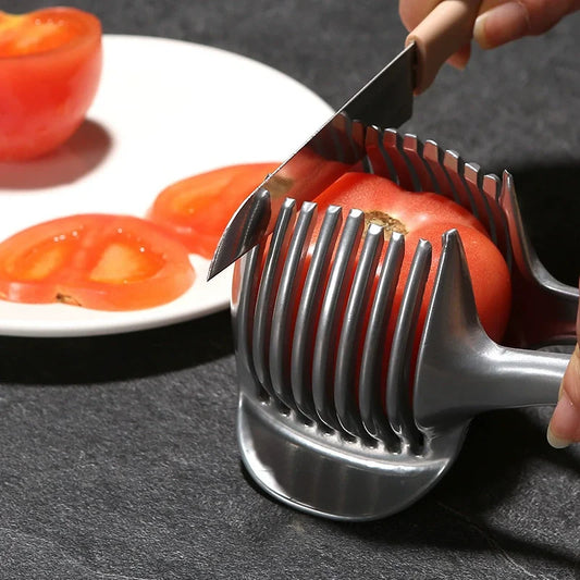 Edelstahl Zitrone - Tomaten Slicer - Handliches Küchenmesser für Obst