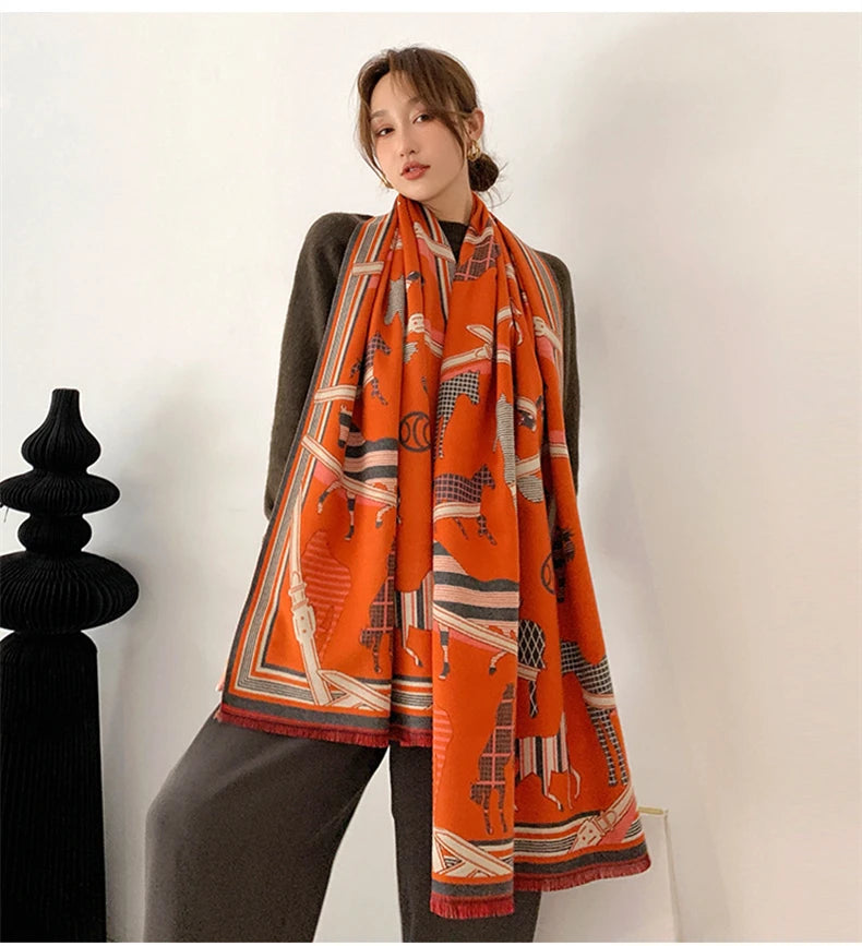 Luxuriöser Kaschmir-Gefühl Schal für Frauen im Herbst/Winter-Yabubest - Home & More
