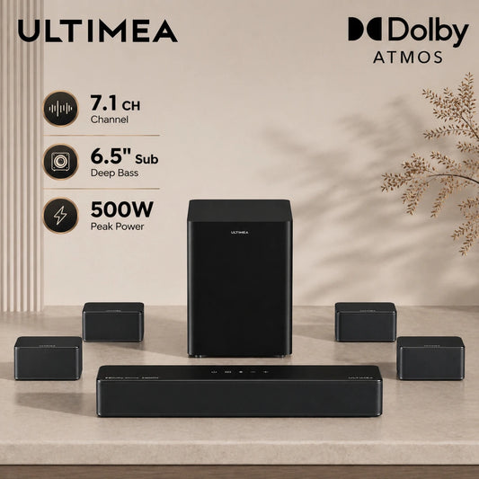ULTIMEA Poseidon D80 Boom 7.1ch Dolby Atmos Soundbar mit Subwoofer