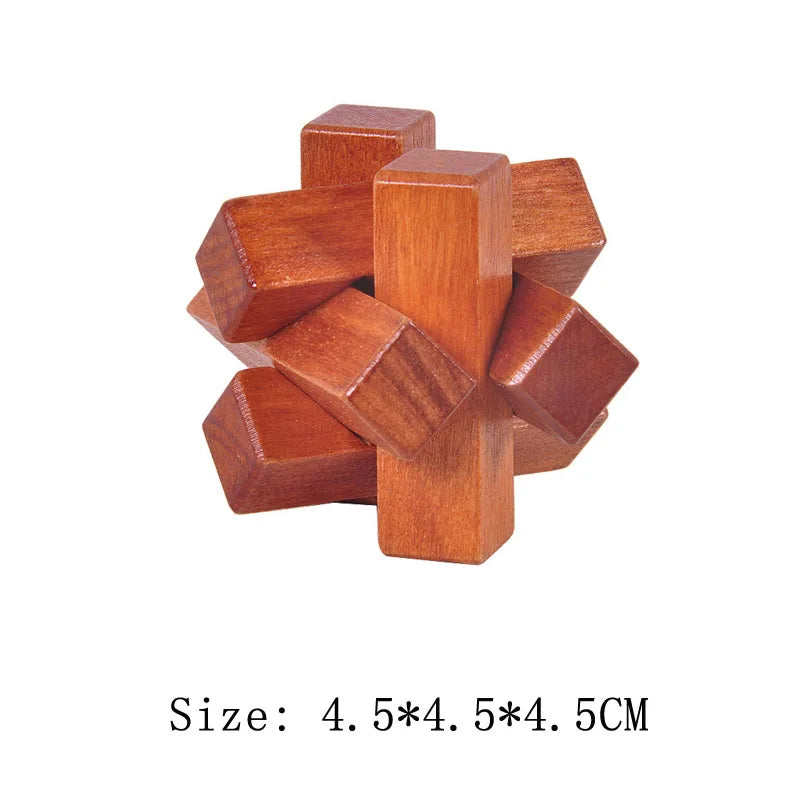 Holz Luban Lock 3D Puzzle Gehirntrainer IQ Test Spiel für Erwachsene Kinder