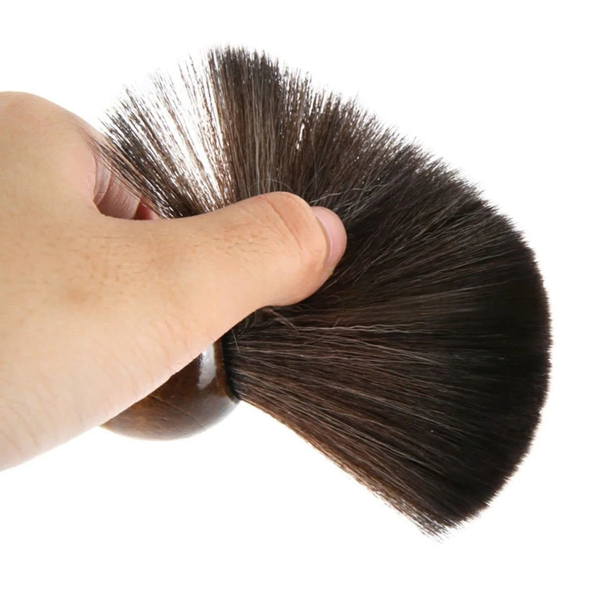 Rasierpinsel mit Holzgriff und Nylonborsten für Männer Nassrasur