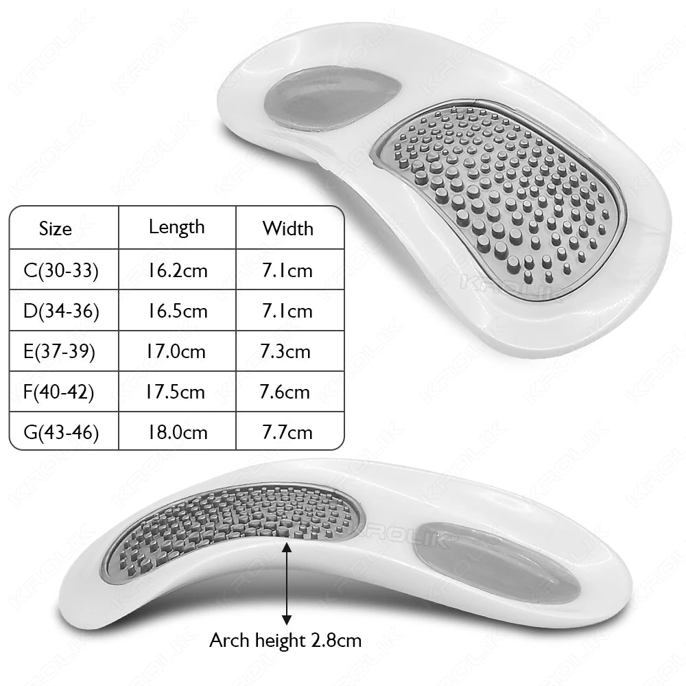 Orthopädische halbe Einlegesohlen mit Fußmassage und Arch Support