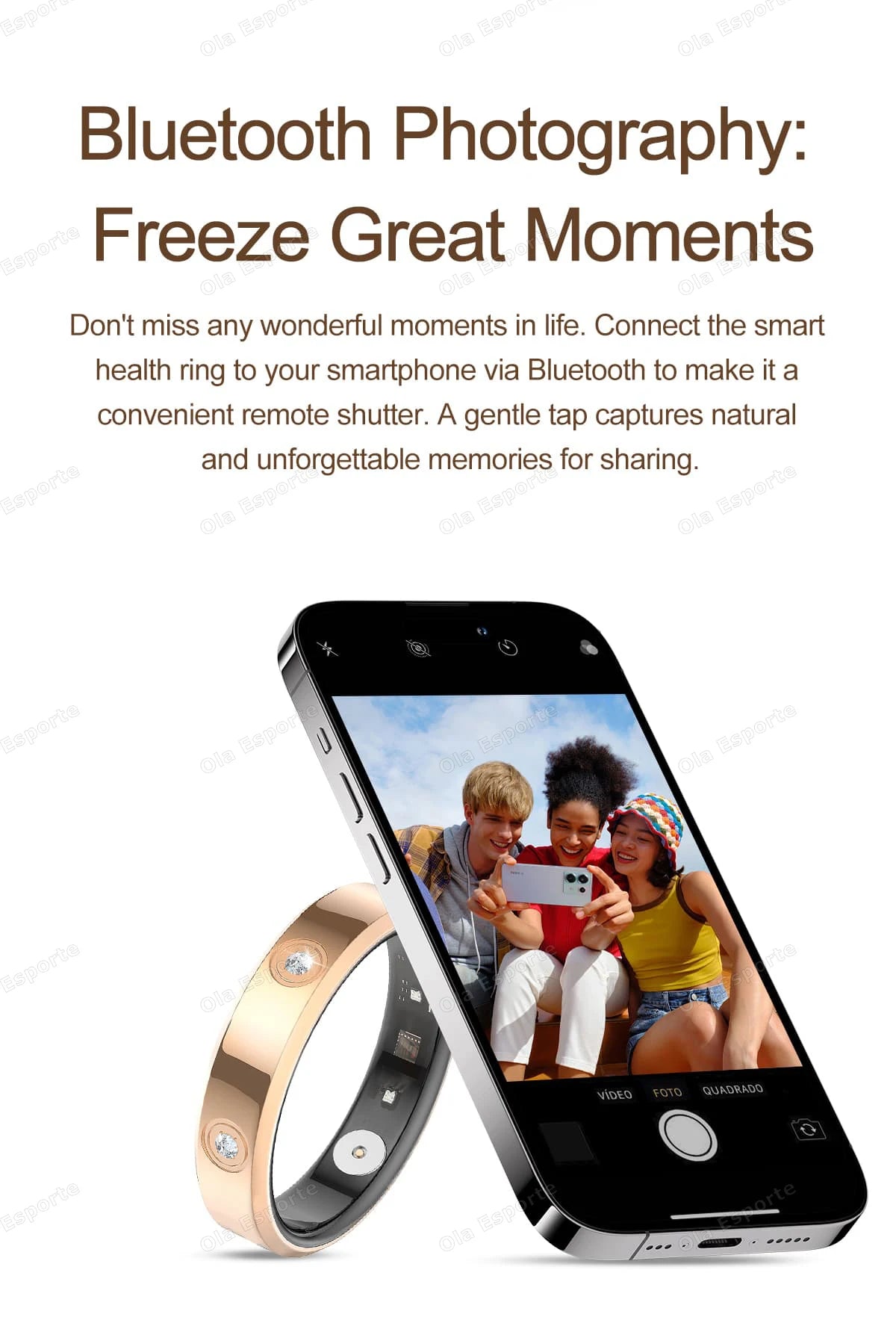 Schmaler Damen Smart Ring mit Schlaf und Gesundheitsmonitor 2025