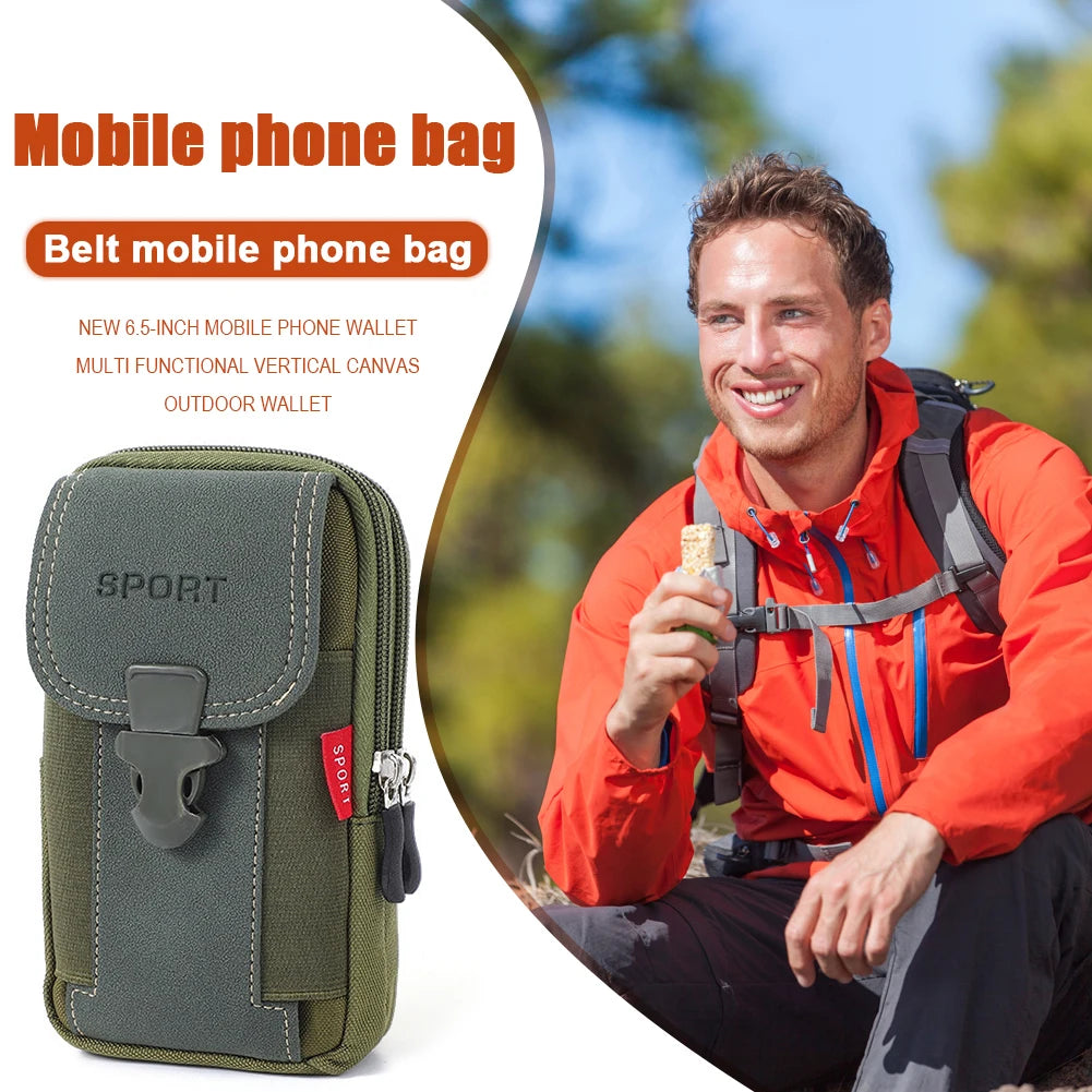 Robuste Hüfttasche aus PU für Herren – Sport, Reisen und Outdoor