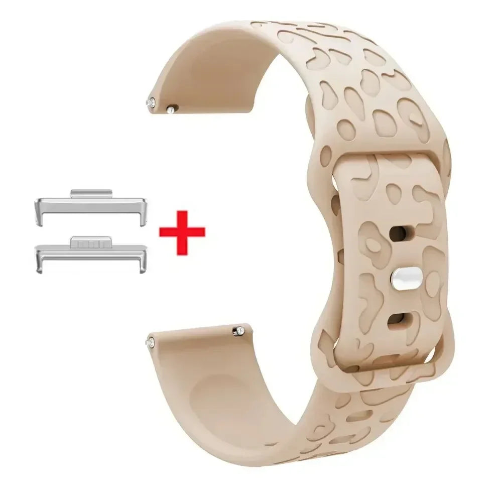 Leopard Print Silikonarmband – stylisch, flexibel - kompatibel mit Huawei Watch Fit 3/4