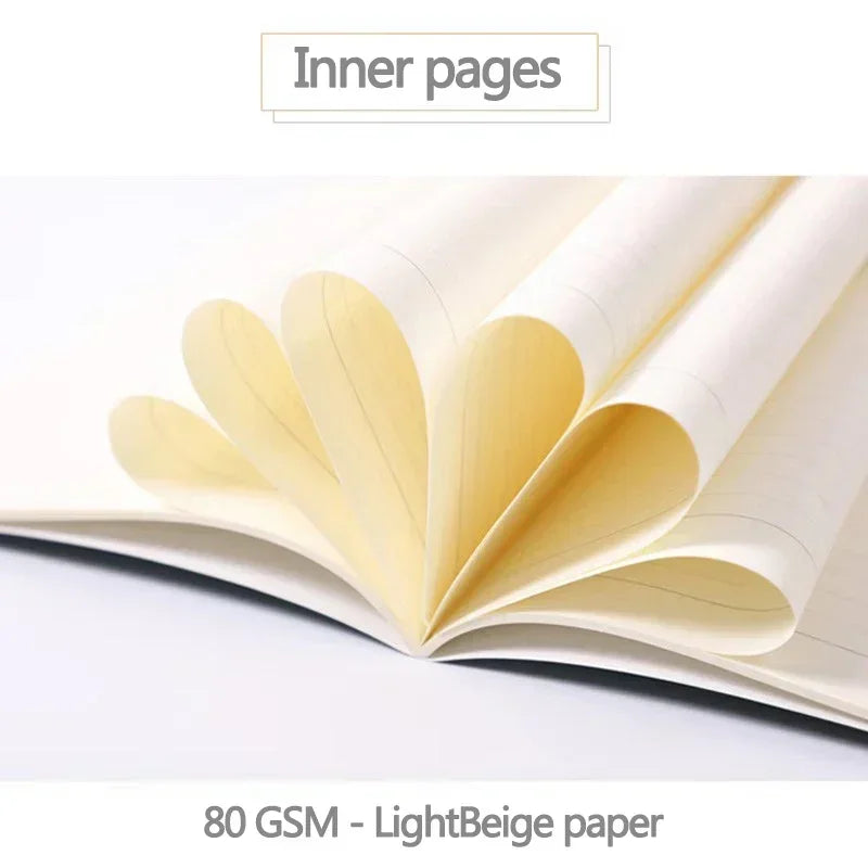 A5 Notizbuch Kraftpapier Cover Blank Gitter Gefüttert für Schule Büro