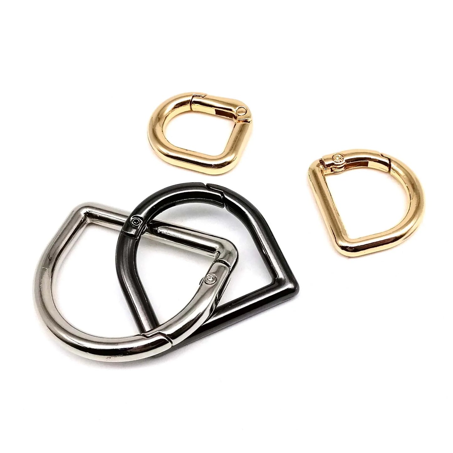 D-förmiger Federring Metall Schnappverschluss für Taschen Riemen Schlüssel