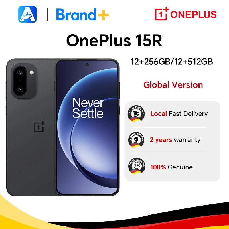 OnePlus 15R Global 5G Smartphone 12GB+256GB Snapdragon 8 Gen
