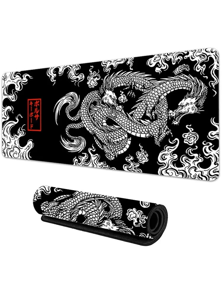 XXL Gaming Mauspad Japanischer Drache 900x400mm Speed Anime Schreibtisch