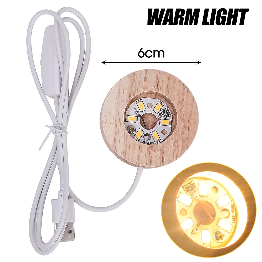 LED Holz Display Ständer zur stilvollen Präsentation von Kunst